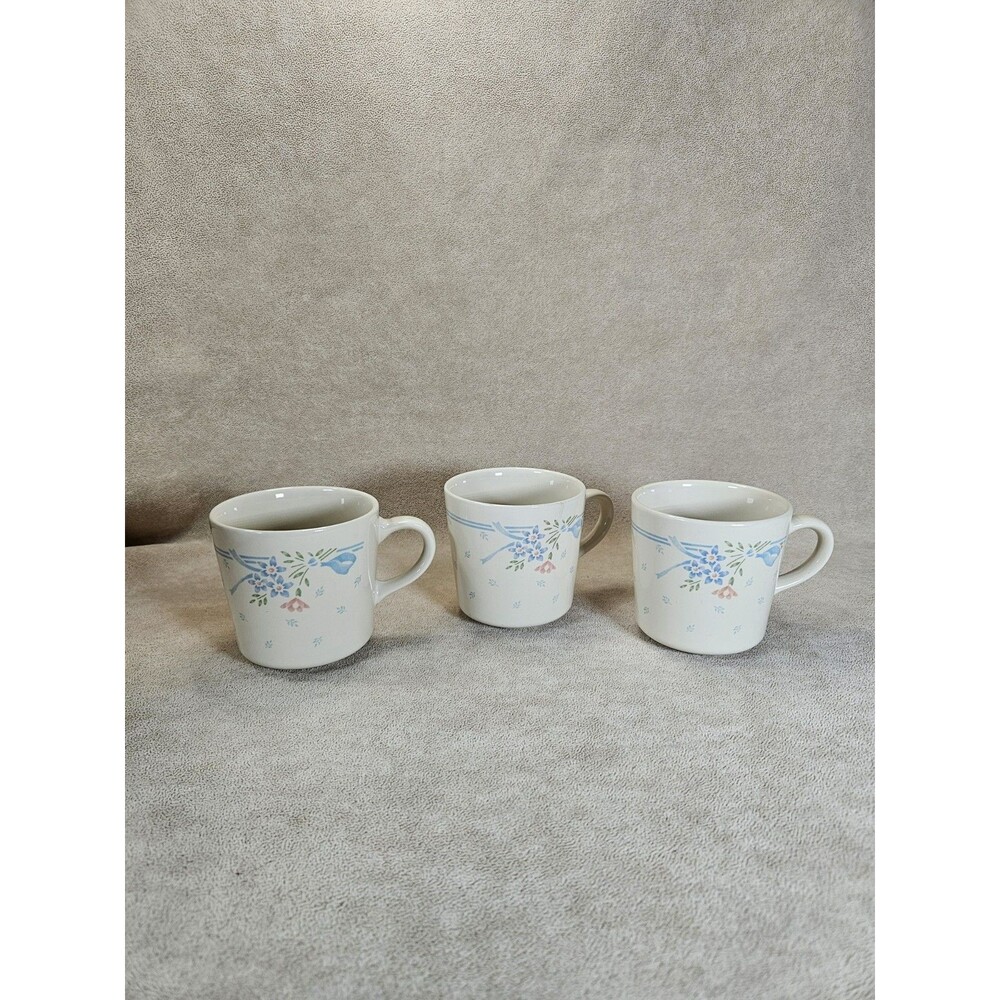 Vintage Corelle by Corning Ware SYMPHONY Coffee Mugs Cups USA - set of 3